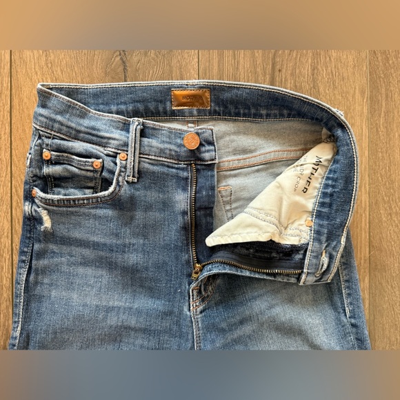 Mother The Insider Crop Step Chew Jeans in Dancing on Coals Size 23 - Picture 7 of 13